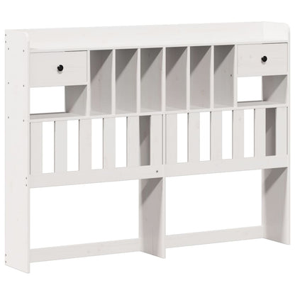 Letto Libreria senza Materasso Bianco 150x200 cm Legno di Pino - homemem39