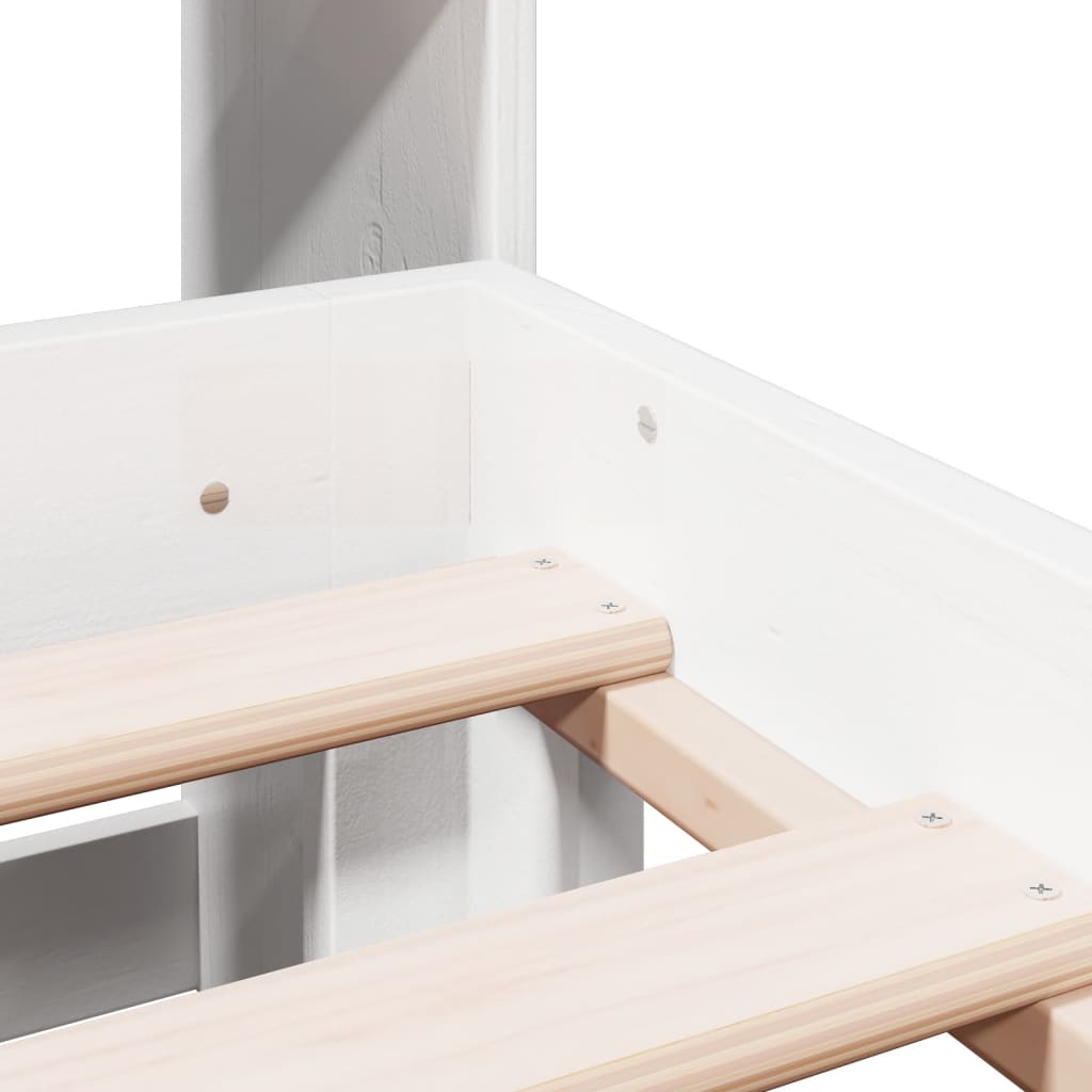 Giroletto con Libreria senza Materasso 180x200 cm in Legno Pino - homemem39