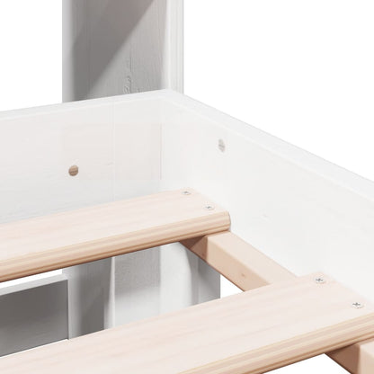 Giroletto con Libreria senza Materasso 180x200 cm in Legno Pino - homemem39