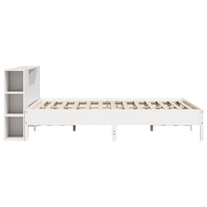 Letto Libreria senza Materasso Bianco 200x200 cm Legno di Pino