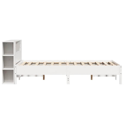 Letto Libreria senza Materasso Bianco 160x200 cm Legno di Pino