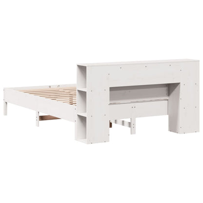 Letto Libreria senza Materasso Bianco 150x200 cm Legno di Pino