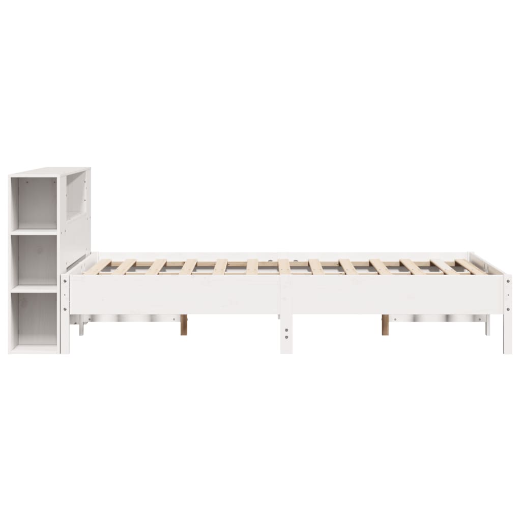 Letto Libreria senza Materasso Bianco 140x200 cm Legno di Pino - homemem39