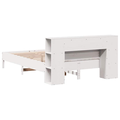 Letto Libreria senza Materasso Bianco 135x190 cm Legno di Pino - homemem39