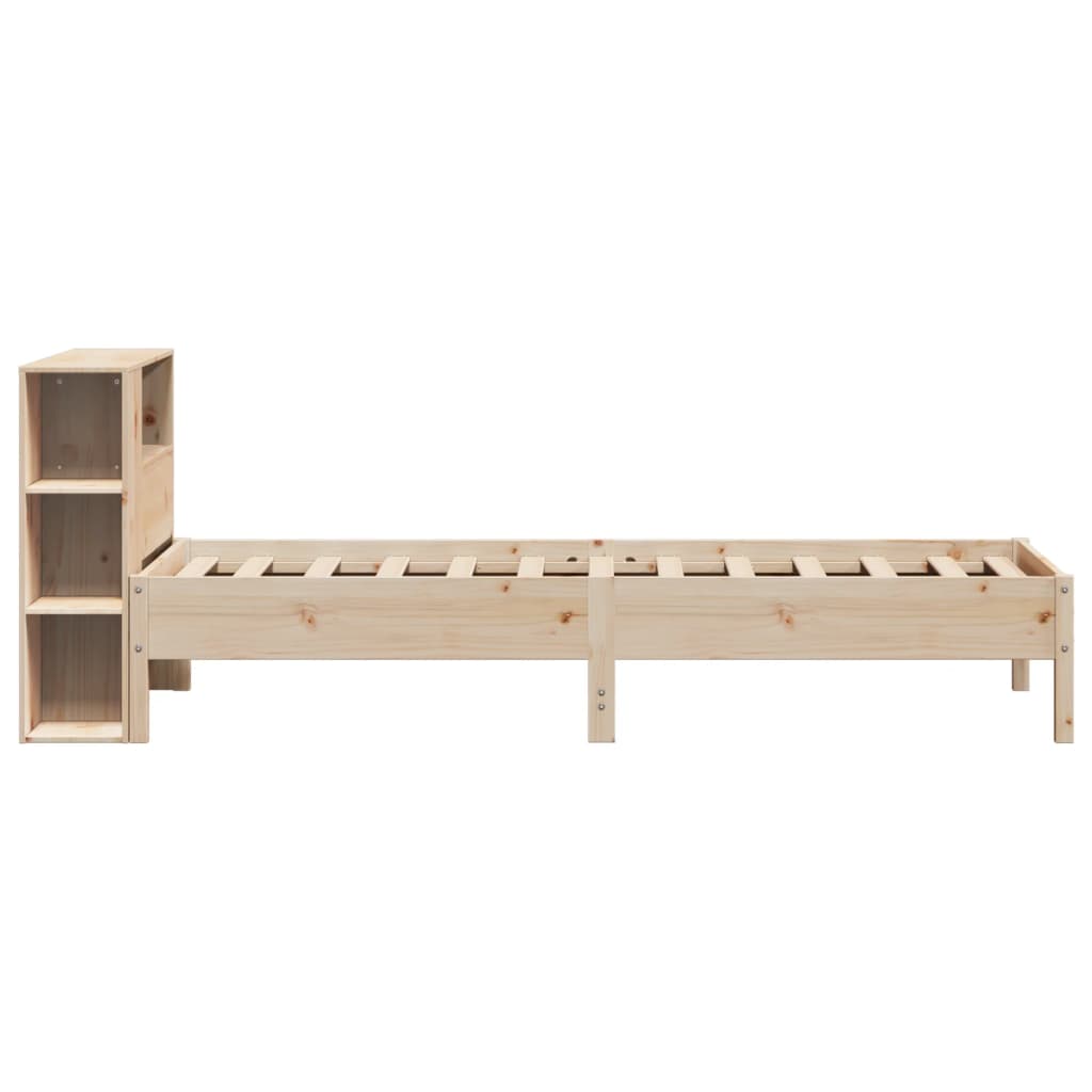 Letto Libreria senza Materasso 100x200 cm in Legno di Pino - homemem39