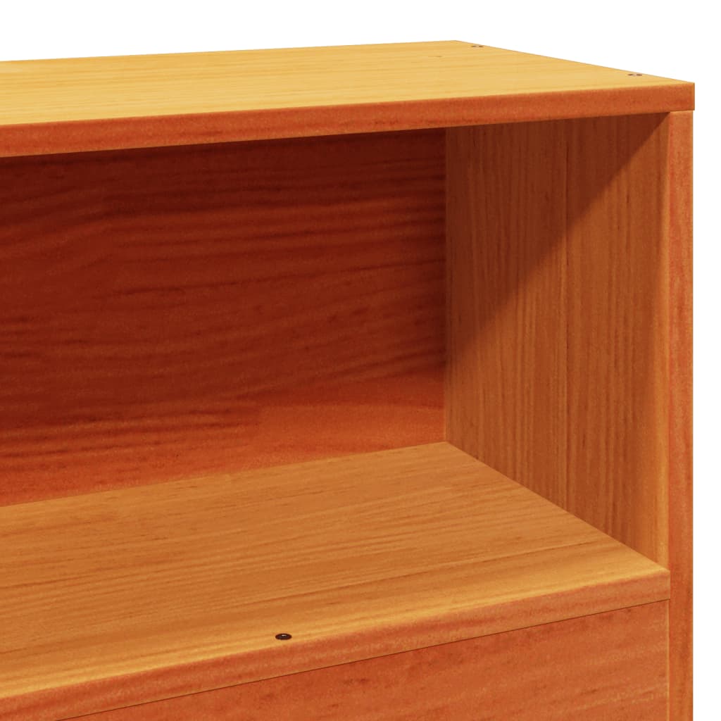 Letto Libreria senza Materasso Marrone Cera 100x200 cm in Pino | homemem39