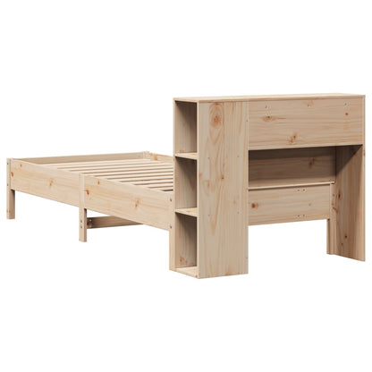 Giroletto con Libreria senza Materasso 75x190 cm in Legno Pino - homemem39