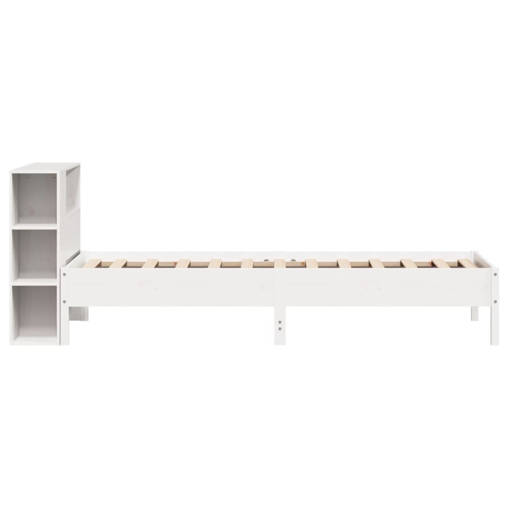 Letto con Libreria senza Materasso 75x190 cm in Legno Pino