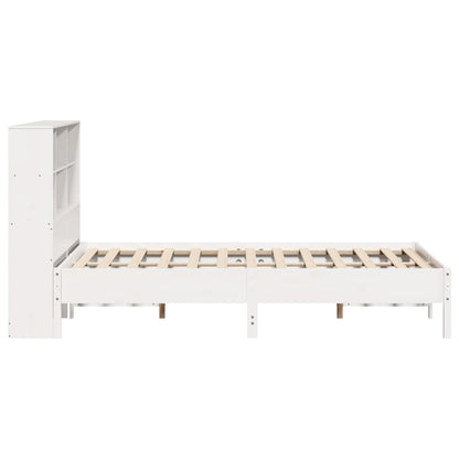 Letto Libreria senza Materasso Bianco 160x200 cm Legno di Pino | homemem39