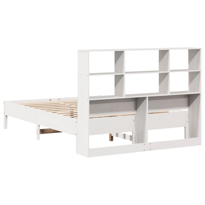 Letto Libreria senza Materasso Bianco 160x200 cm Legno di Pino | homemem39