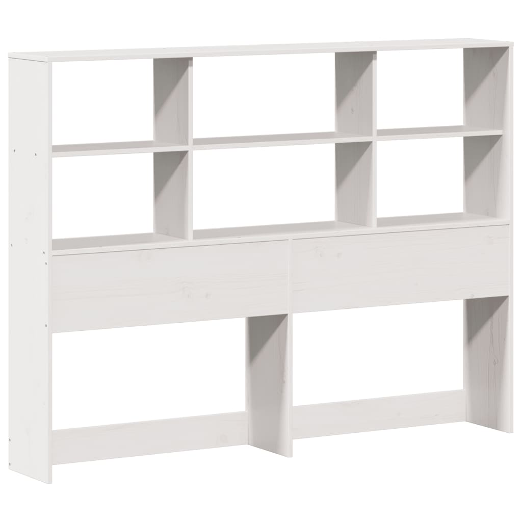 Letto Libreria senza Materasso Bianco 160x200 cm Legno di Pino | homemem39