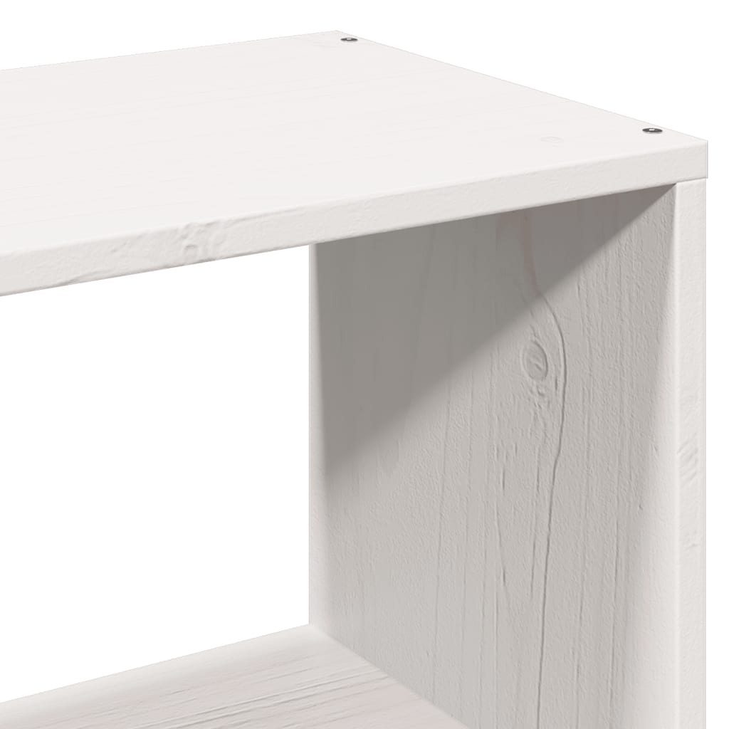 Letto Libreria senza Materasso Bianco 160x200 cm Legno di Pino | homemem39