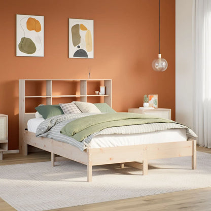 Letto Libreria senza Materasso 150x200 cm in Legno di Pino - homemem39