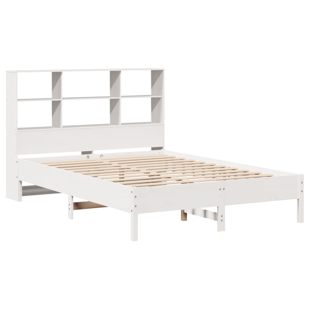 Letto Libreria senza Materasso Bianco 140x200 cm Legno di Pino - homemem39