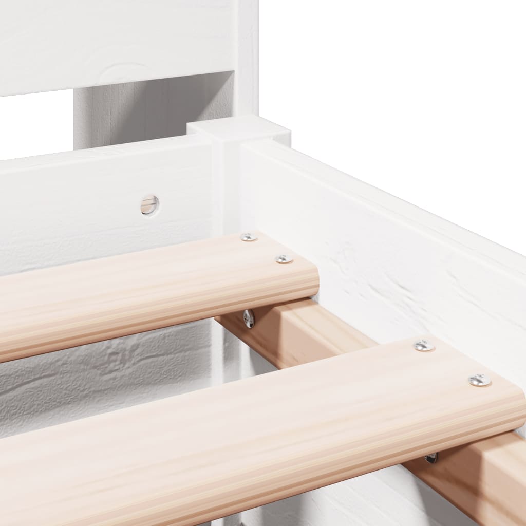 Giroletto con Libreria senza Materasso 180x200 cm in Legno Pino - homemem39