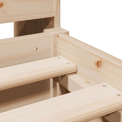 Letto Libreria senza Materasso 150x200 cm in Legno di Pino - homemem39