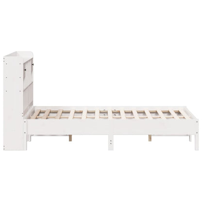 Letto Libreria senza Materasso Bianco 150x200 cm Legno di Pino | homemem39