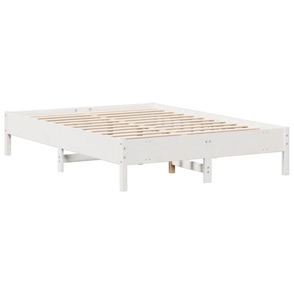 Letto Libreria senza Materasso Bianco 150x200 cm Legno di Pino | homemem39