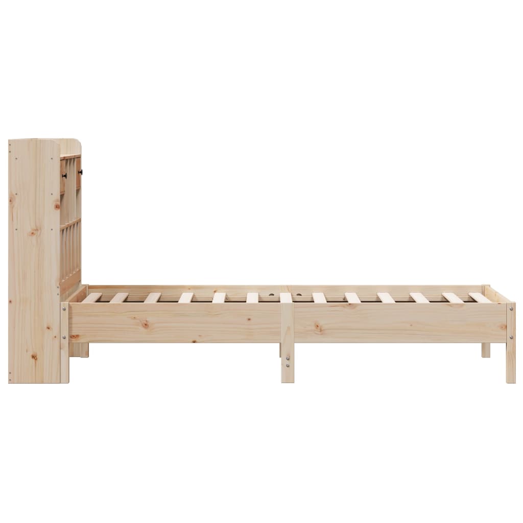 Letto Libreria senza Materasso 90x200 cm Legno Massello Pino - homemem39