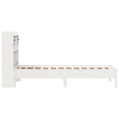 Letto Libreria senza Materasso Bianca 90x200 cm Legno di Pino - homemem39