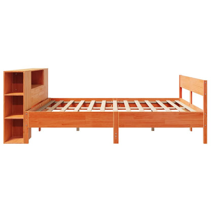 Letto Libreria senza Materasso Marrone Cera 180x200 cm in Pino - homemem39
