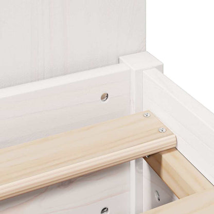 Letto Libreria senza Materasso Bianco 150x200 cm Legno di Pino | homemem39