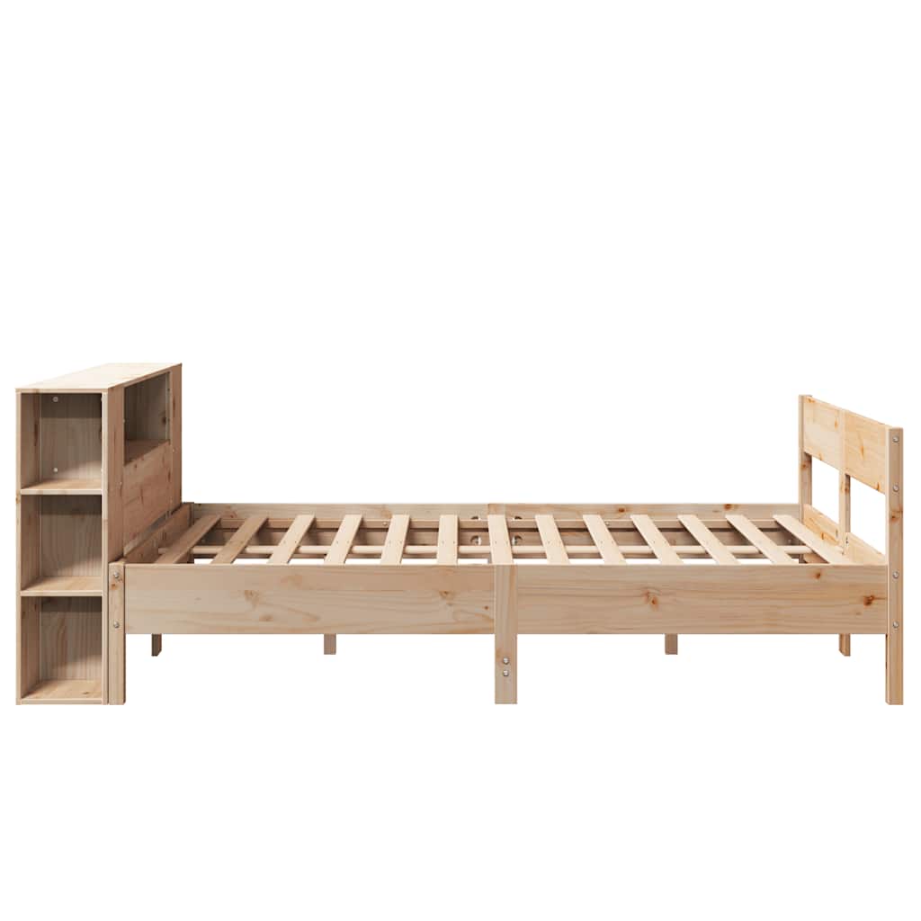 Letto Libreria senza Materasso 120x200cm Legno Massello di Pino - homemem39