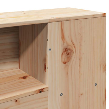 Letto Libreria senza Materasso 120x200cm Legno Massello di Pino - homemem39