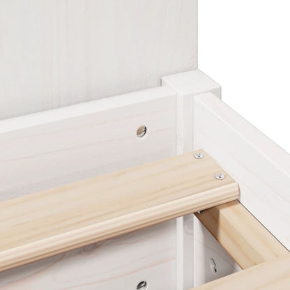 Letto Libreria senza Materasso Bianco 100x200 cm Legno di Pino