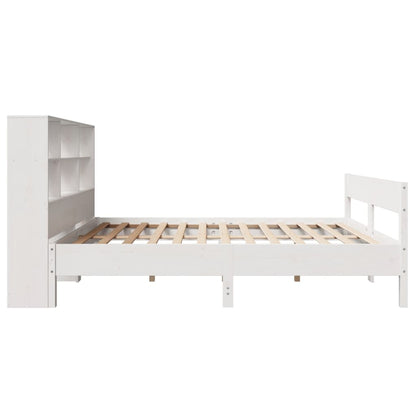 Letto Libreria senza Materasso Bianco 140x200 cm Legno di Pino - homemem39