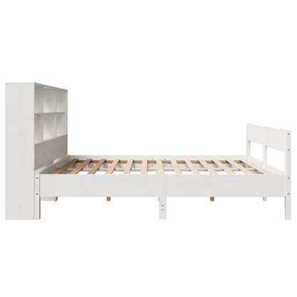 Letto Libreria senza Materasso Bianco 120x190 cm Legno di Pino - homemem39
