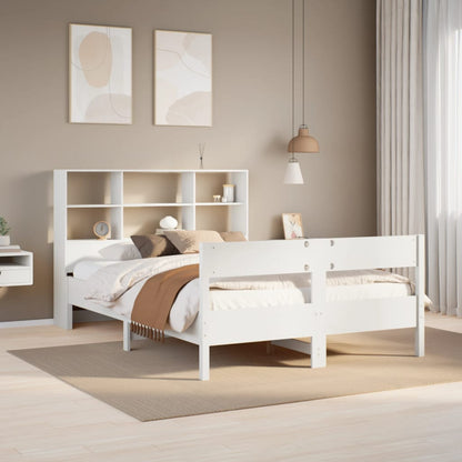 Letto Libreria senza Materasso Bianco 120x190 cm Legno di Pino - homemem39