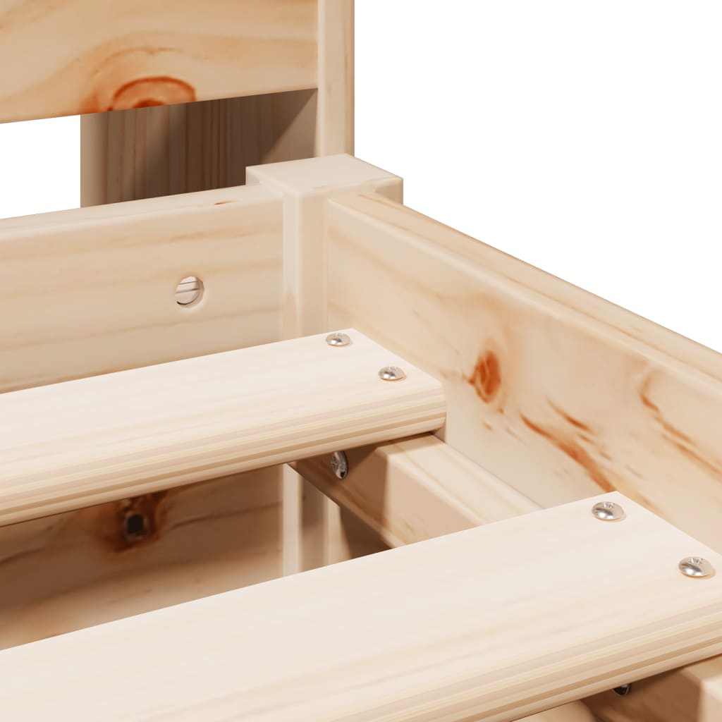 Letto Libreria senza Materasso 180x200 cm in Legno di Pino - homemem39