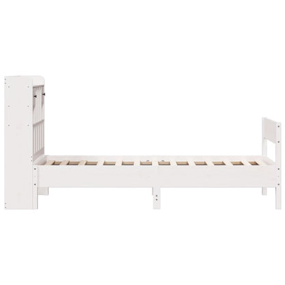 Letto Libreria senza Materasso Bianca 90x200 cm Legno di Pino - homemem39