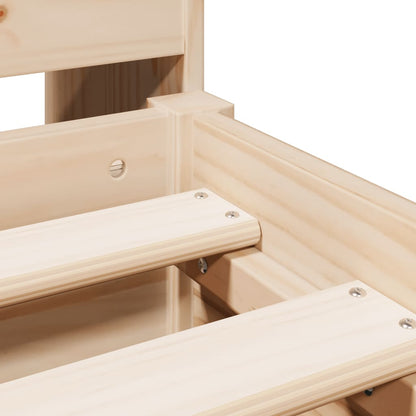 Letto Libreria senza Materasso 135x190 cm in Legno di Pino