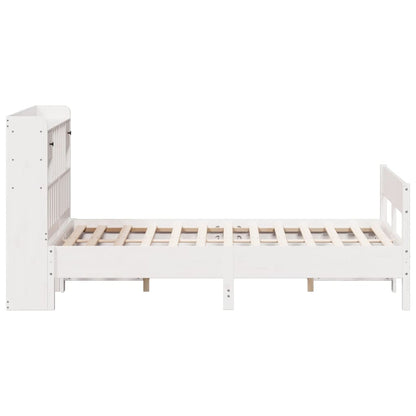 Letto Libreria senza Materasso Bianco 135x190 cm Legno di Pino