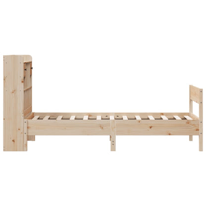 Letto Libreria senza Materasso 90x190 cm Legno Massello Pino