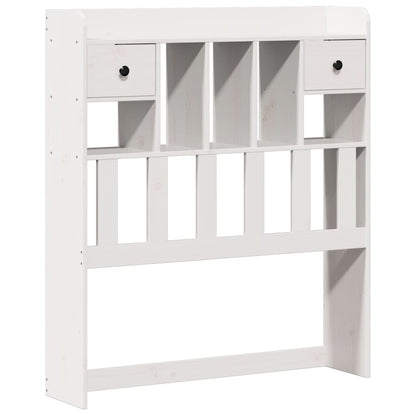 Letto Libreria senza Materasso Bianco 90x190 cm Massello Pino - homemem39