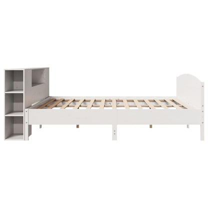 Letto Libreria senza Materasso Bianco 200x200 cm Legno di Pino - homemem39