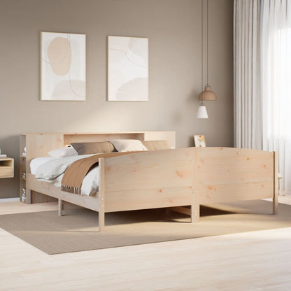 Letto Libreria senza Materasso 180x200 cm in Legno di Pino - homemem39