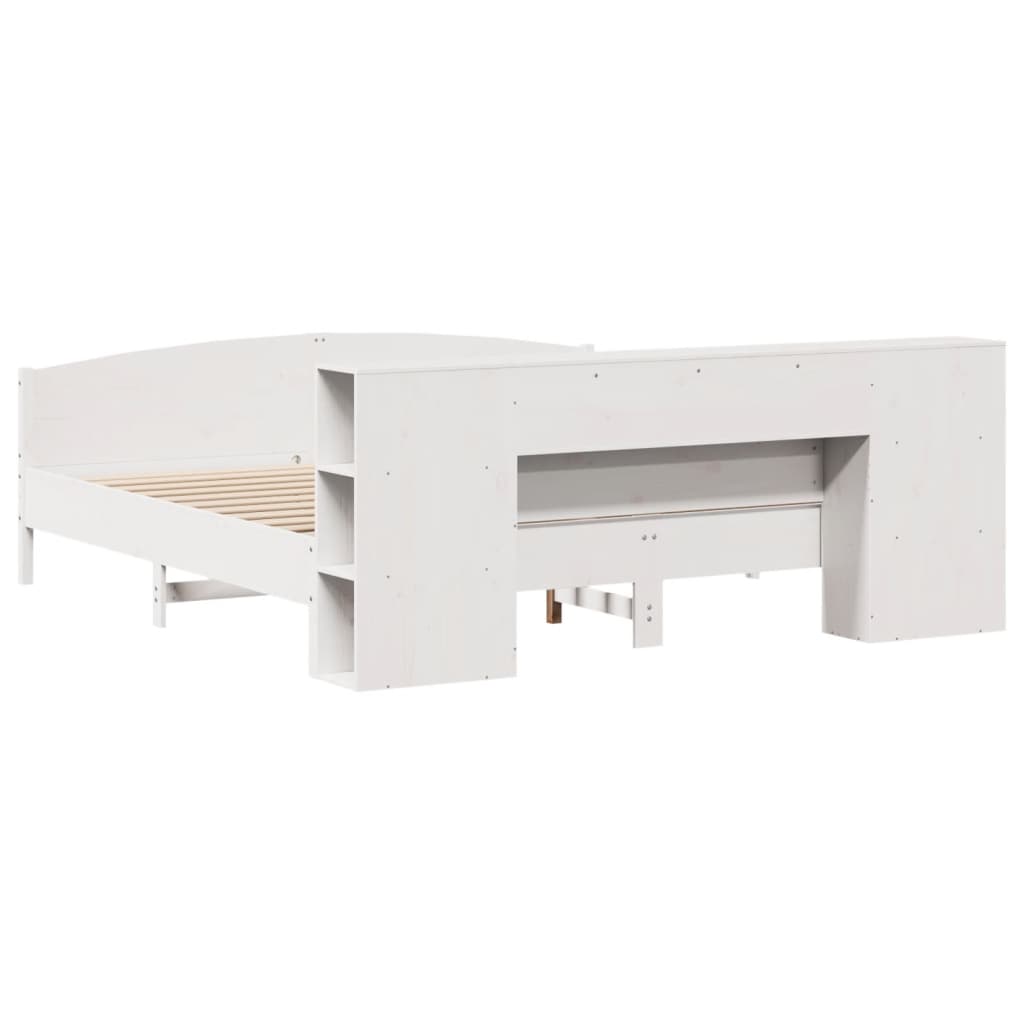 Giroletto con Libreria senza Materasso 180x200 cm in Legno Pino - homemem39