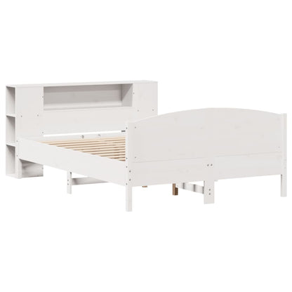 Letto Libreria senza Materasso Bianco 150x200 cm Legno di Pino - homemem39