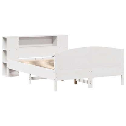 Letto Libreria senza Materasso Bianco 140x200 cm Legno di Pino - homemem39