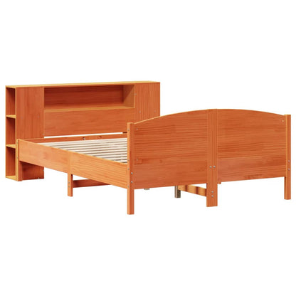Letto Libreria senza Materasso Marrone Cera 120x200 cm in Pino - homemem39