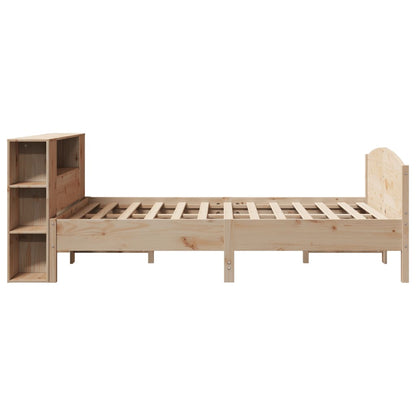 Letto Libreria senza Materasso 140x190 cm in Legno di Pino