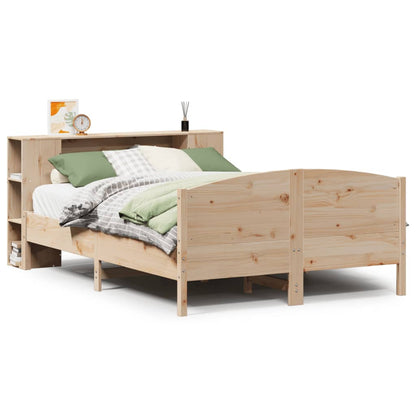 Letto Libreria senza Materasso 135x190 cm in Legno di Pino - homemem39