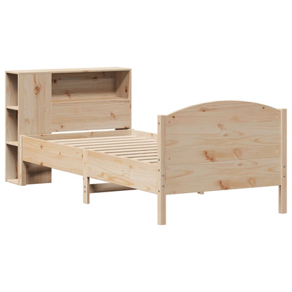 Letto Libreria senza Materasso 100x200 cm in Legno di Pino - homemem39