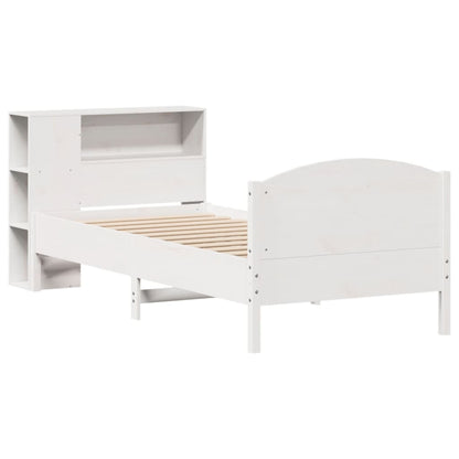 Letto Libreria senza Materasso Bianco 100x200 cm Legno di Pino - homemem39