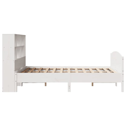 Letto Libreria senza Materasso Bianco 160x200 cm Legno di Pino - homemem39