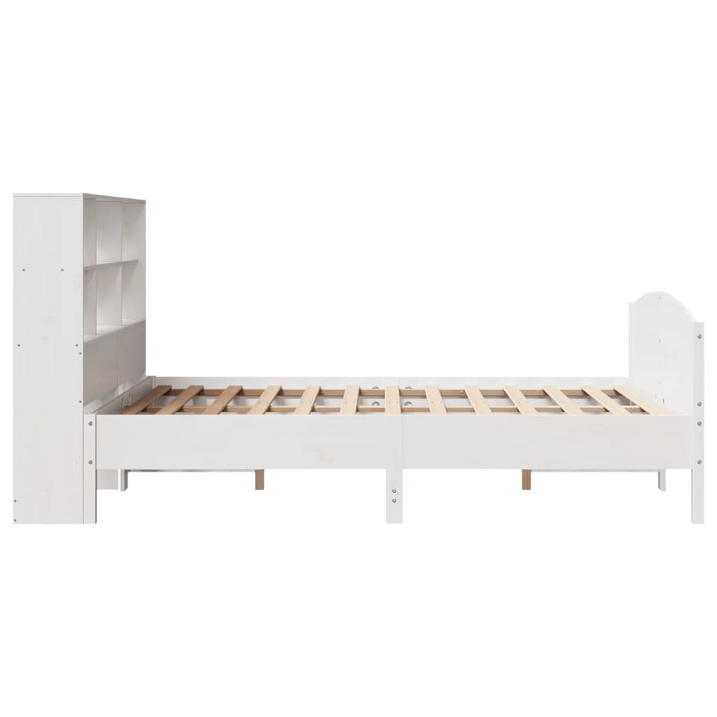 Letto Libreria senza Materasso Bianco 140x200 cm Legno di Pino - homemem39